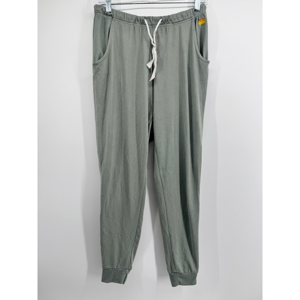 C&C California Women Green Lounge Joggers Drawstring Pants Size L